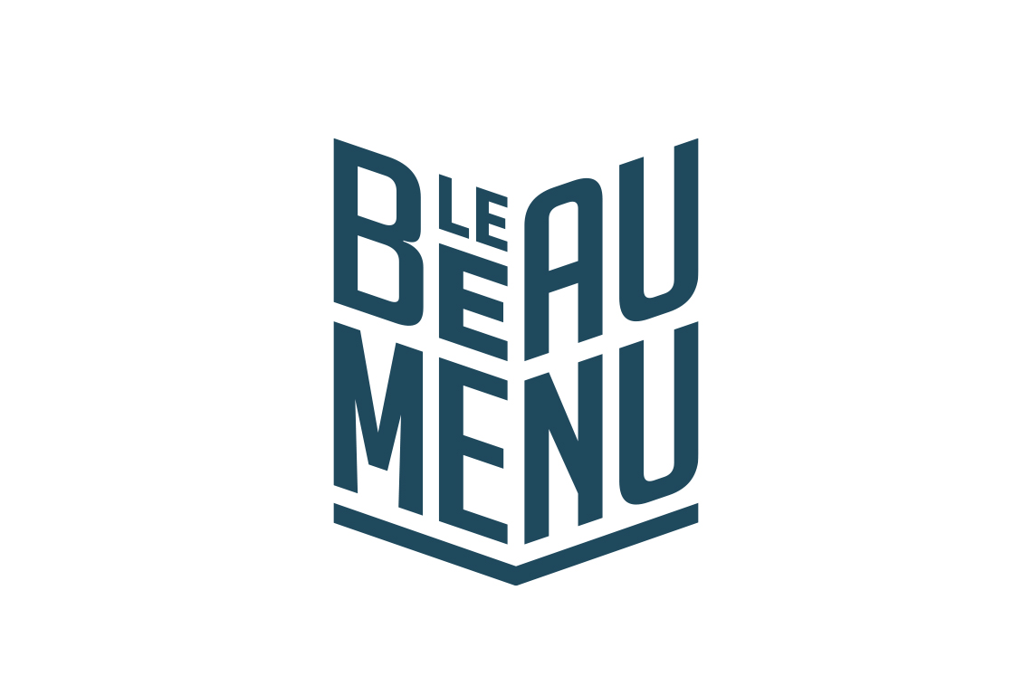 Le Beau Menu logo bleu fond blanc